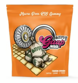 Photograph of product: (63438) 100mg Tangie Crush RSO Gummy 1PK