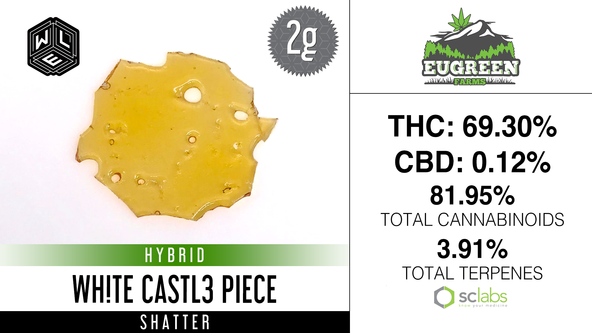 Photograph of product: WLE White Castle Piece Shatter