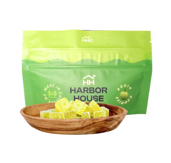 Photograph of product: Harbor House Sour Apple Rosin Gummies 100mg 20pk