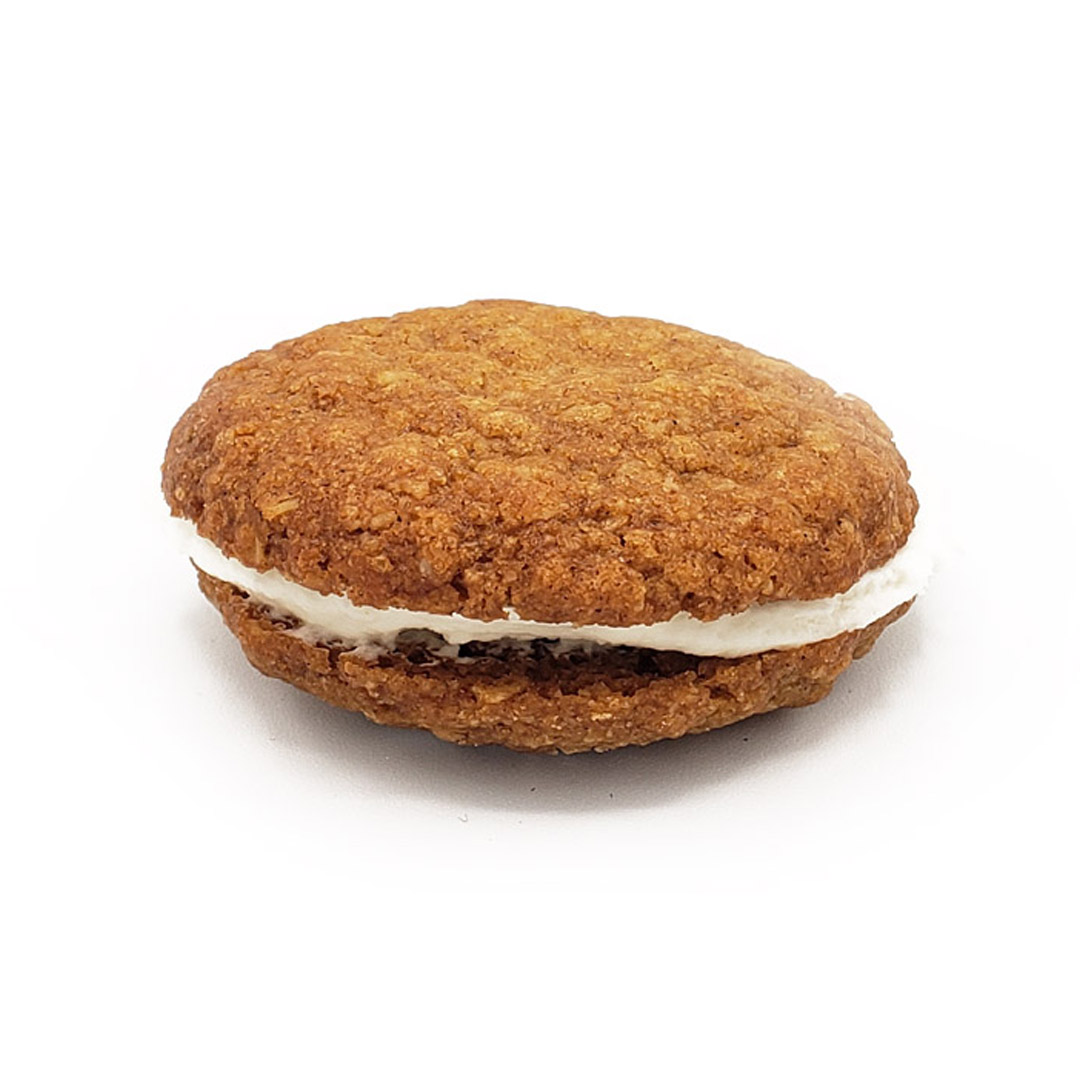 Photograph of product: 20mg Cookie: Oatmeal Creme Sandwich