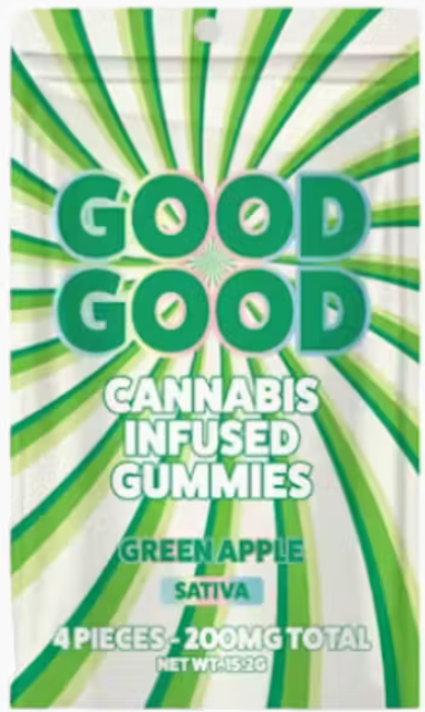 Photograph of product: GOOD GOOD | 200MG GUMMIES 4P | GREEN APPLE