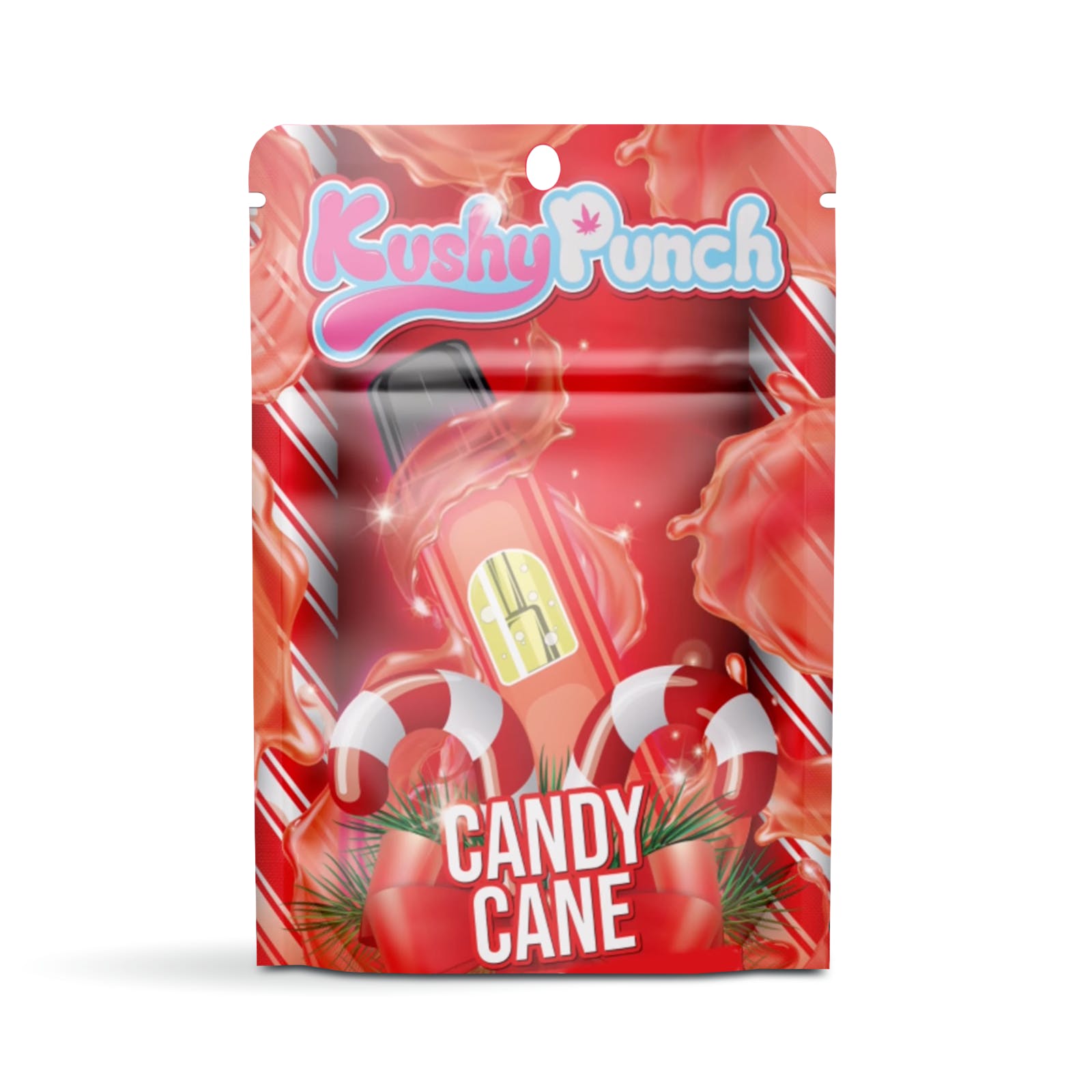 Photograph of product: Kushy Punch Candy Cane Disposable Vape Rec