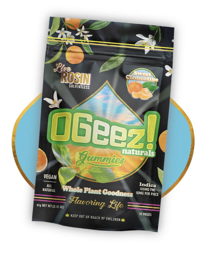 Photograph of Product: OGeez! - Vegan Sweet Clementine Live Rosin - 10pk - 100mg