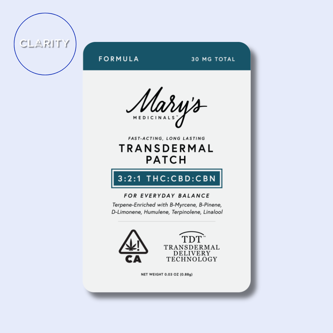 Photograph of product: Mary's Medicinals Transdermal Patch Formula 3:2:1 TH-oui:CBD:CBN