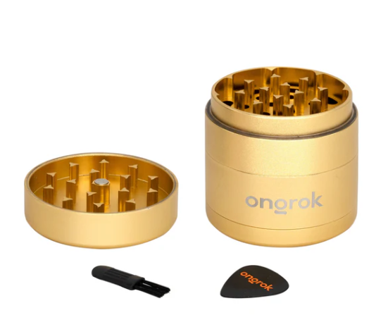 Photograph of product: Accessories - Ongrok - 4 Piece EZ Open Grinder 55mm - Gold