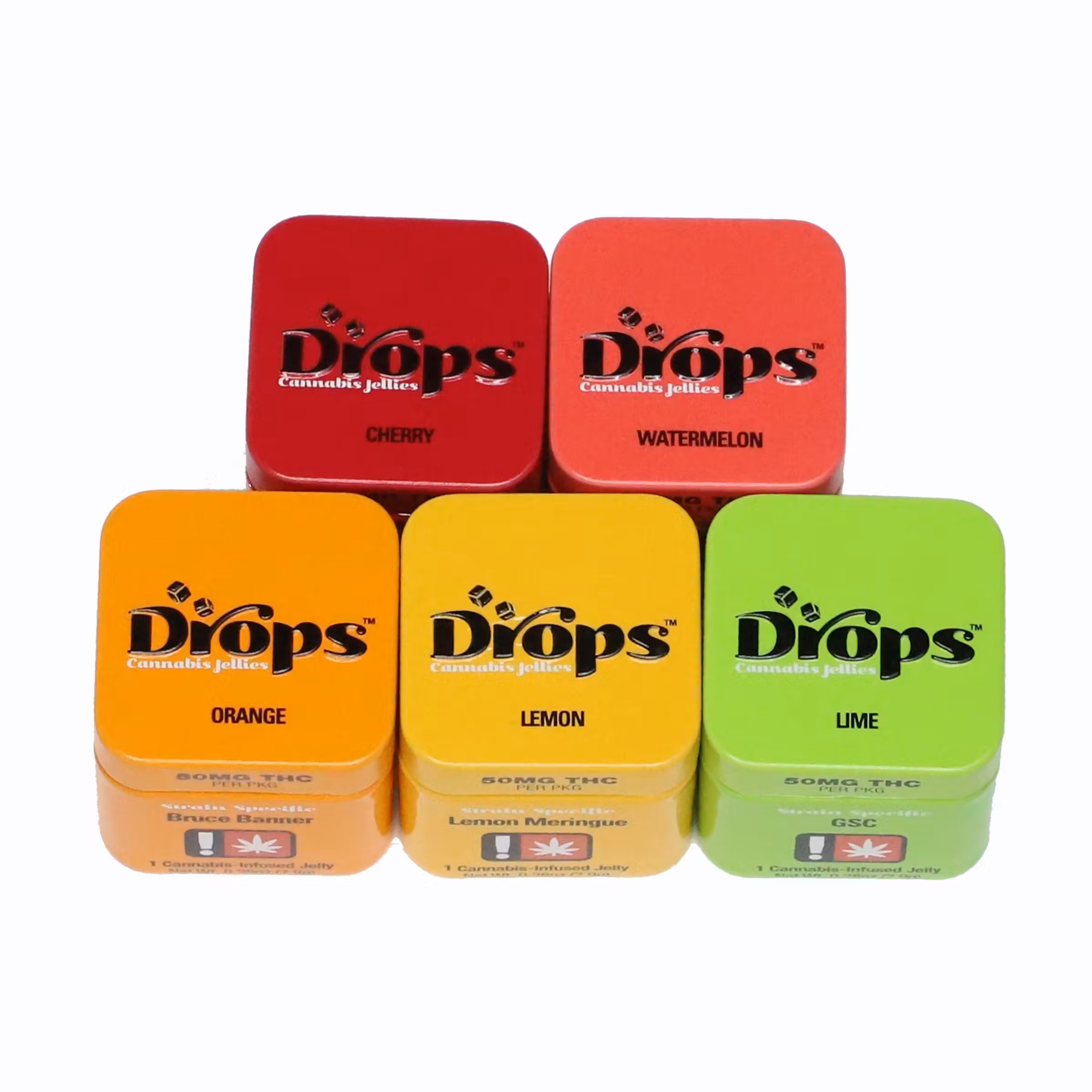 Photograph of product: DROPS - Watermelon - 100mg 2pak - 50mg each - 10mg Per Serving