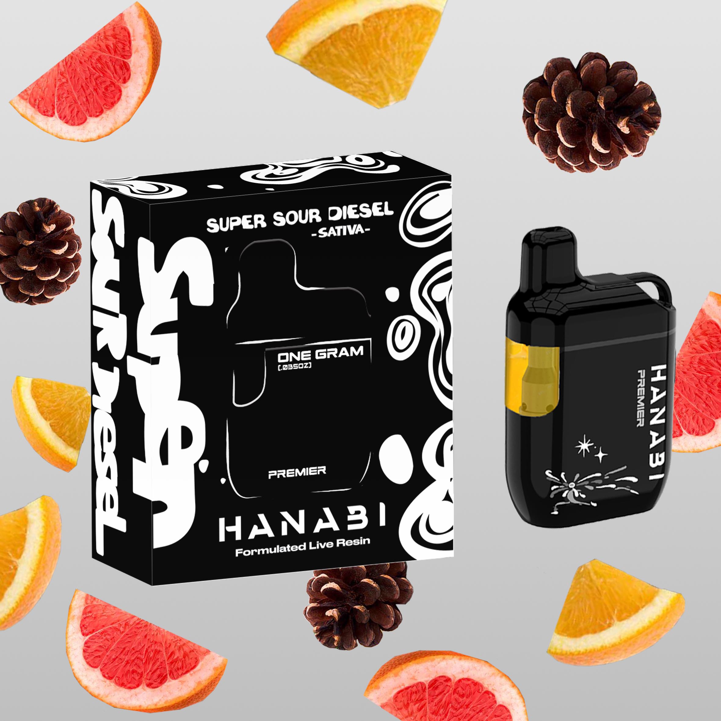 Photograph of product: HANABI - HANABI PREMIER- -AIO-SUPER SOUR DIESEL