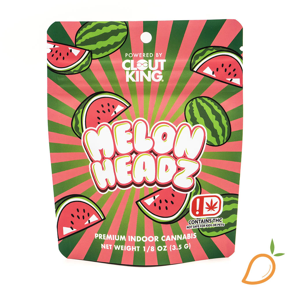 Photograph of Product: 3.5g Melon Headz Prepackaged Flower Clout King