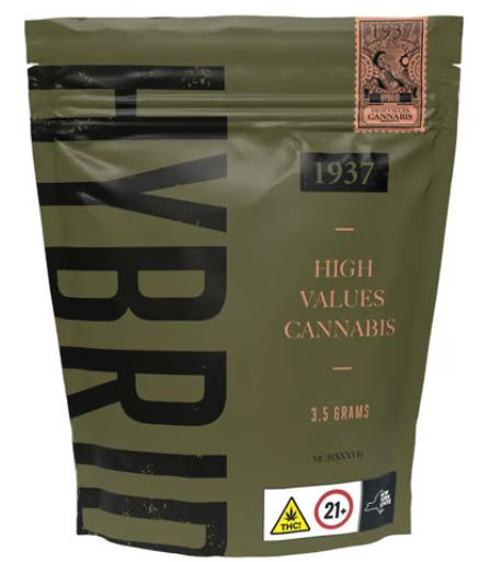 Photograph of product: 1937 | Triangle Larry OG (H) | 3.5g Whole Flower