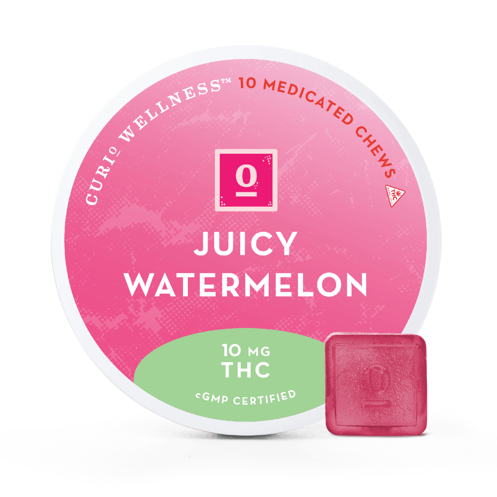 Photograph of product: Curio Chews (100mg) 10ct Juicy Watermelon