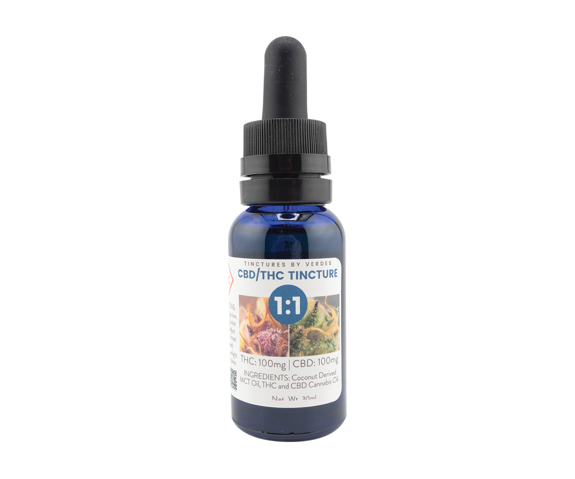 Photograph of product: Verdes Tincture Balanced 100 MG CDB/TH-oui 1:1