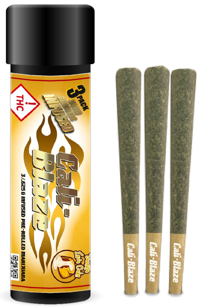 Photograph of product: Cali Blaze Infused Preroll 1.875g (H) Vanilla Lava Cake