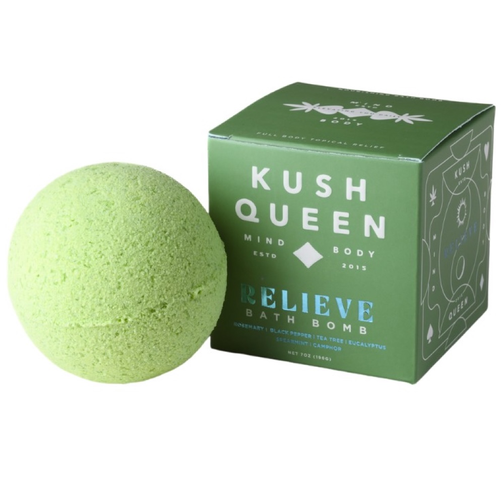 Photograph of product: Bath Bomb | Kush Queen | Relieve Bath Bomb [1:1 TH-oui/CBD]