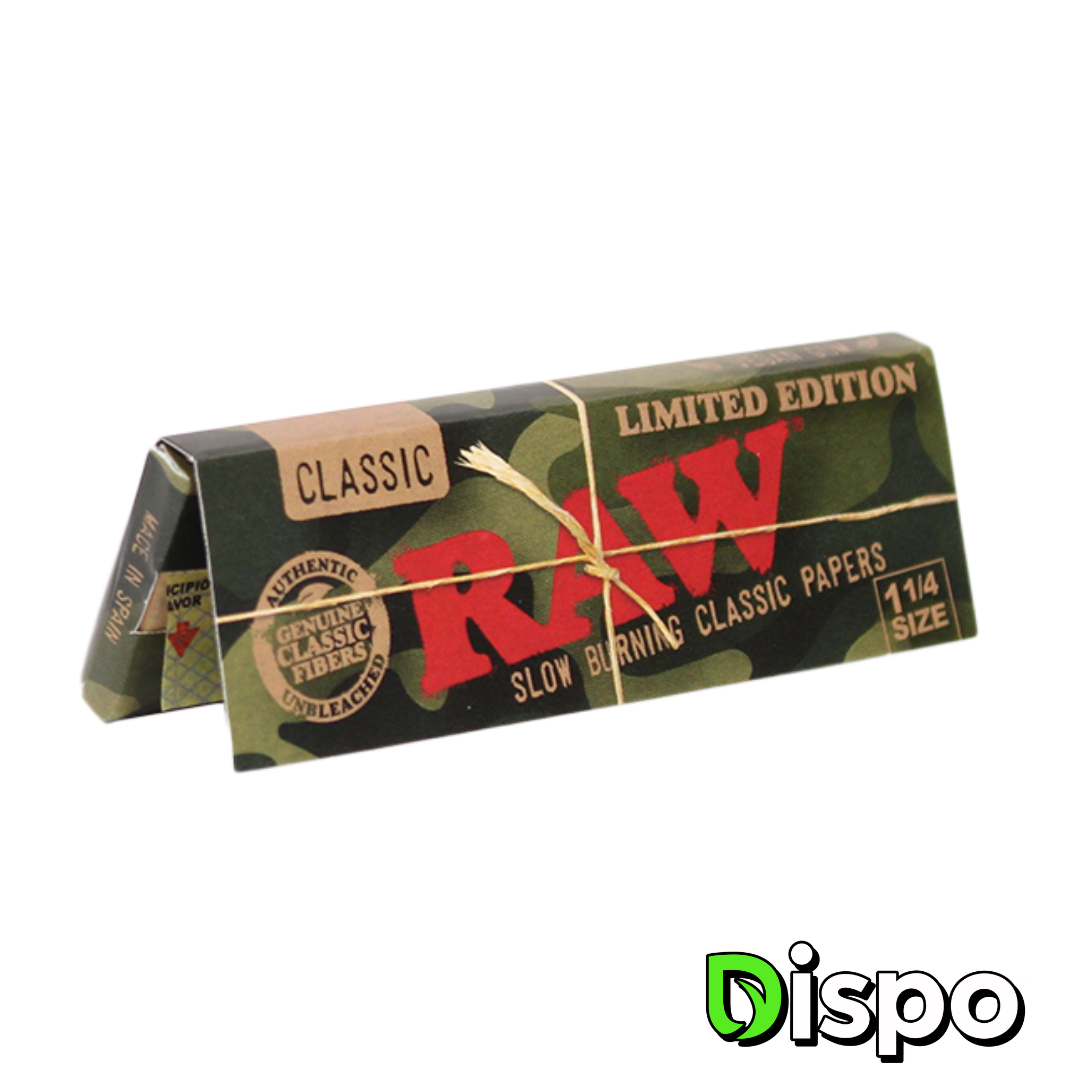Photograph of product: Raw - Classic Camo 1 1/4 Papers