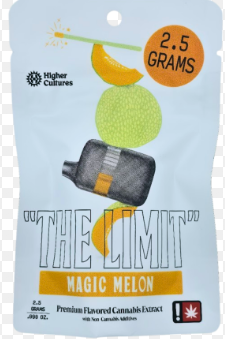Photograph of product: Higher Cultures | THE LIMIT: MAGIC MELON Disposable Distillate Cartridge