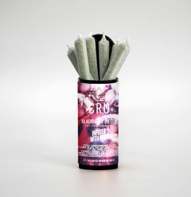 Photograph of product: CRU | Blackberry Diesel | 6pk | Infused Pre-rolls