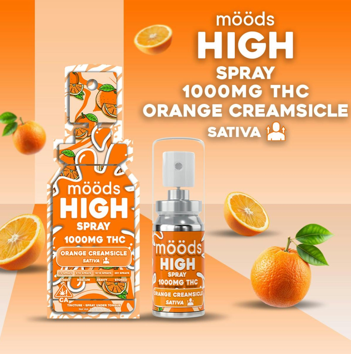 Photograph of product: Moods, 1000mg Spray Tincture (S), Orange Creamsicle