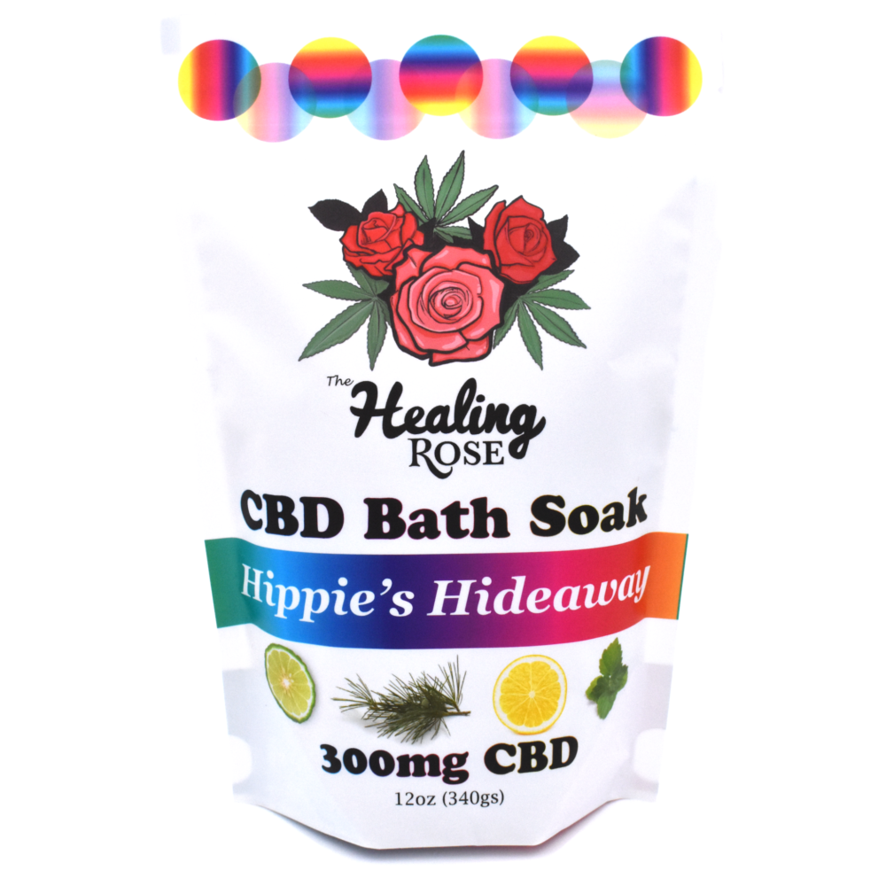 Photograph of product: Hippies Hideaway CBD Bath Soak | 300mg - The Healing Rose