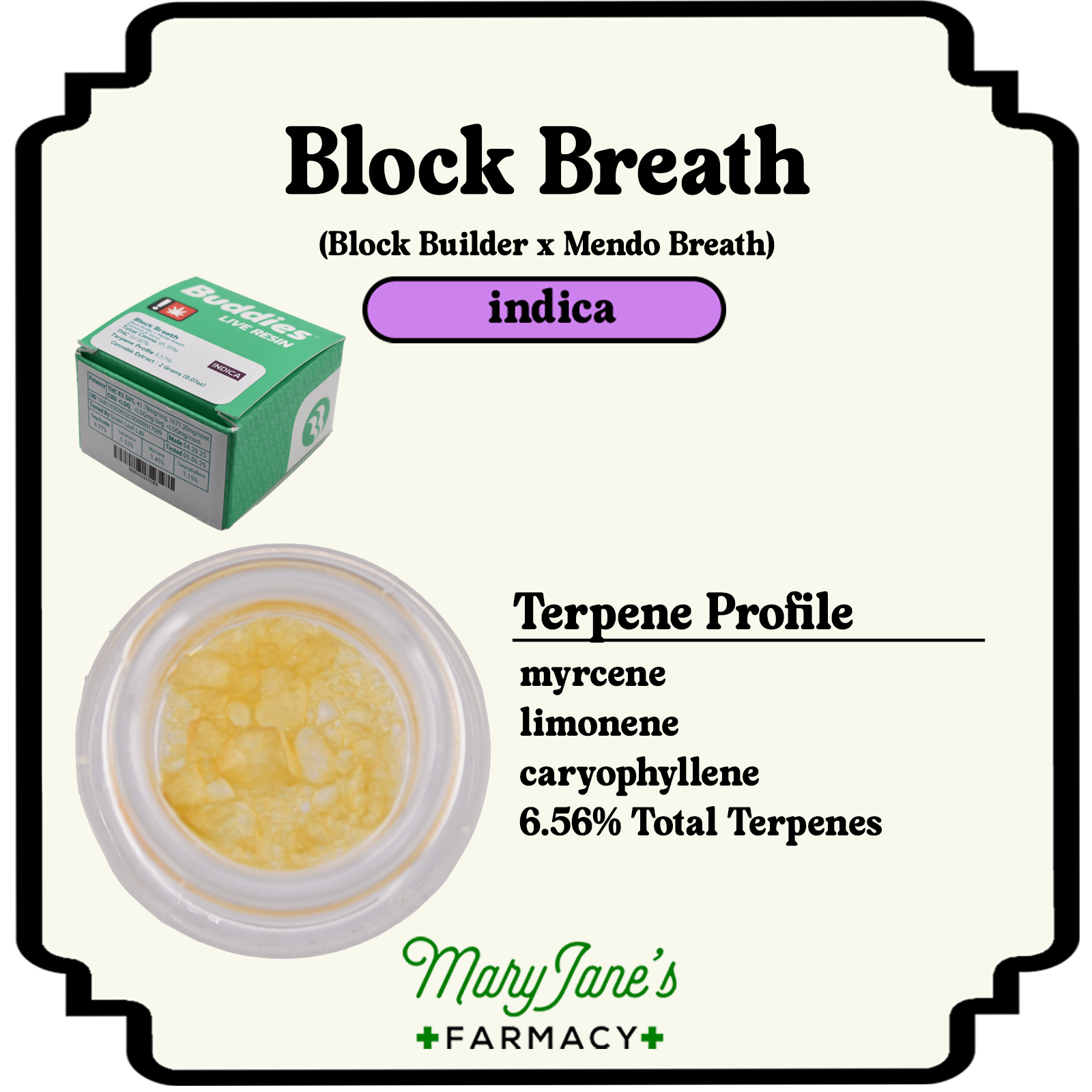 Photograph of product: Block Breath Live Resin Diamonds & Sauce Extract | 2g