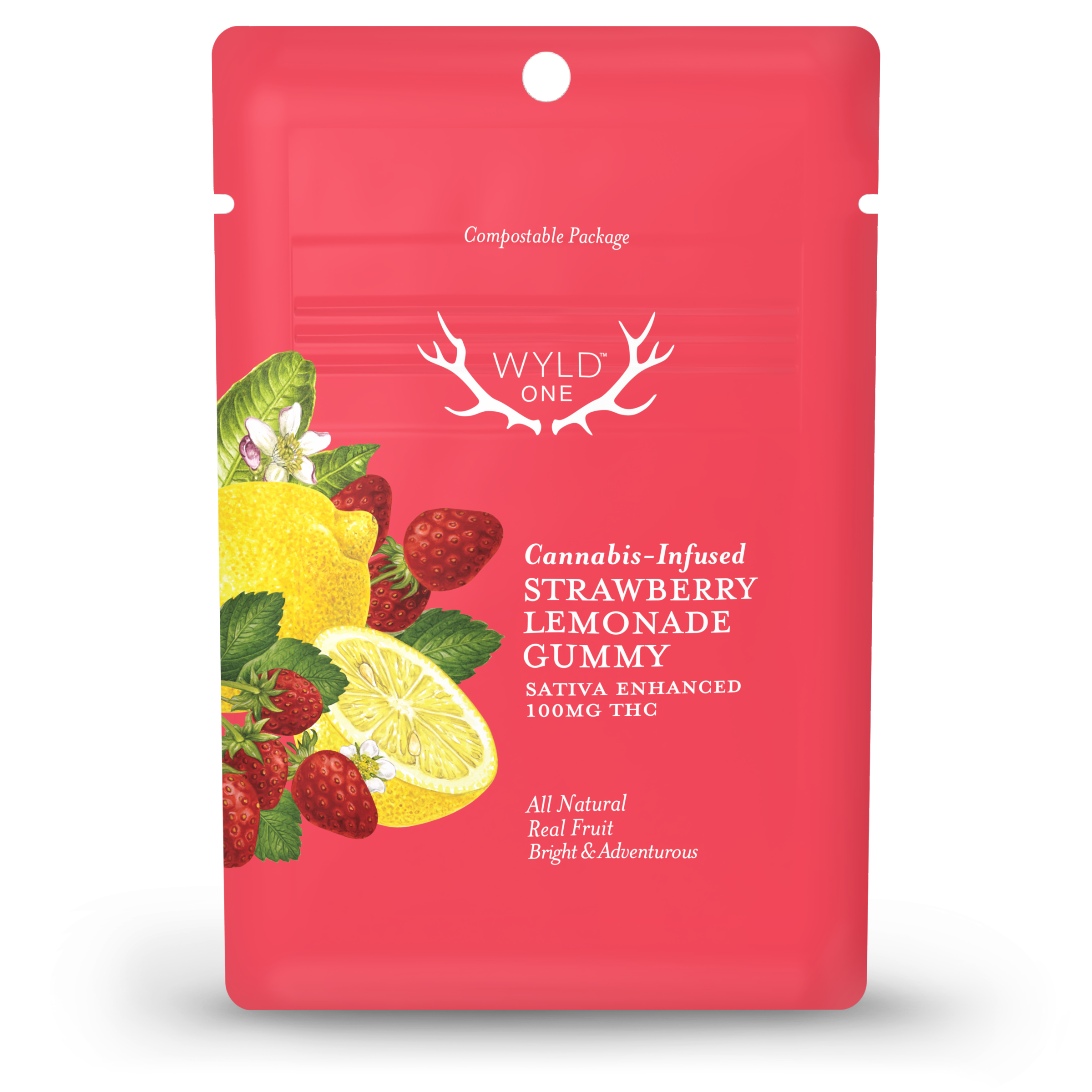 Photograph of product: Wyld ONE Strawberry Lemonade Oui'd Gummy 100mg