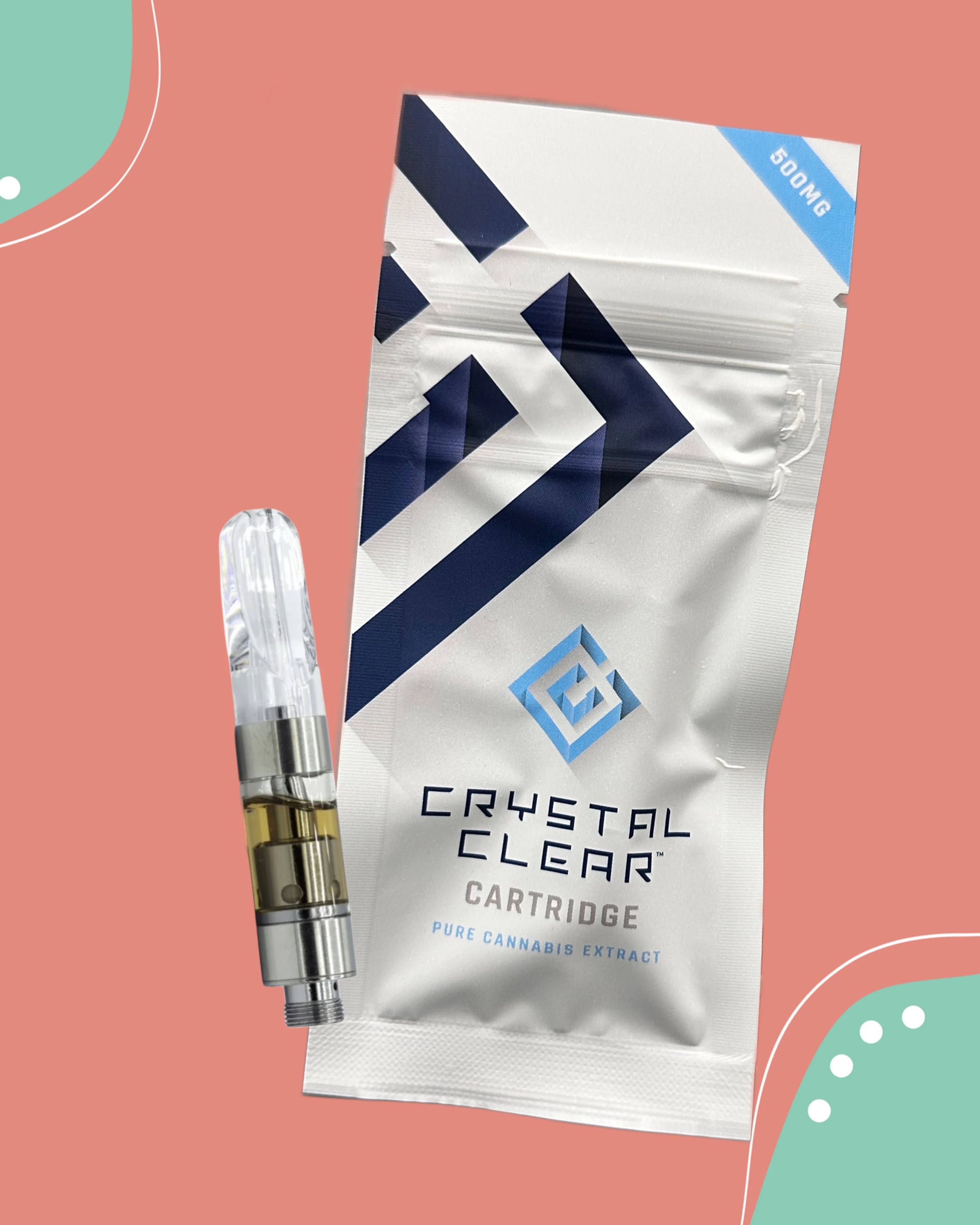 Photograph of product: Crystal Clear - Strawberry Haze - Distillate Cartridge - Hybrid - 1g