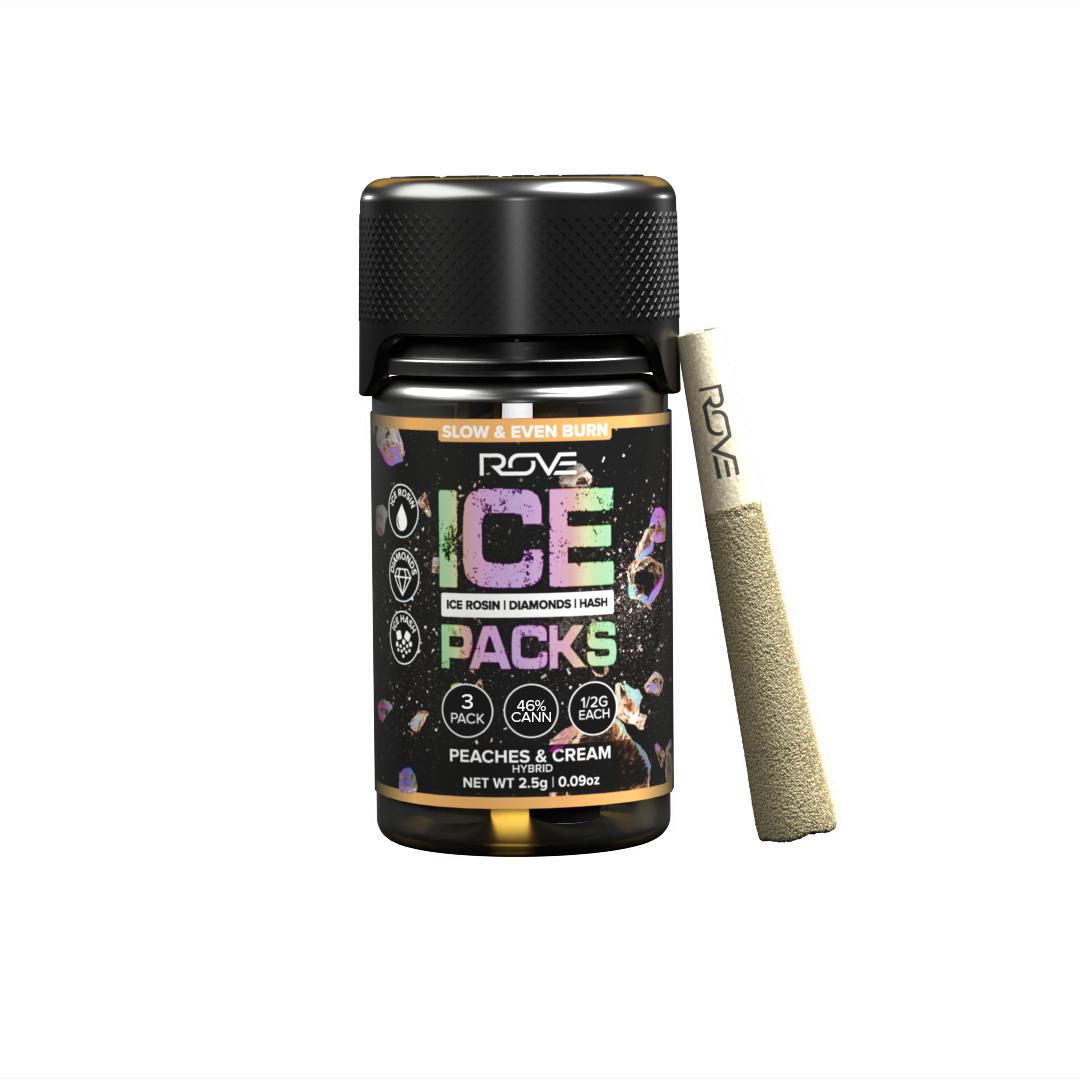 Photograph of product: *Rove Ice Packs | Peaches & Cream - Rosin, Diamond, Bubble au chocolat /5pk