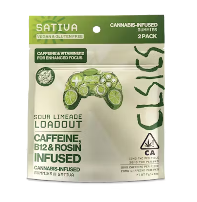 Photograph of product: (2PC) SOUR LIMEADE LOADOUT [S] ROSIN INFUSED - 20 MG
