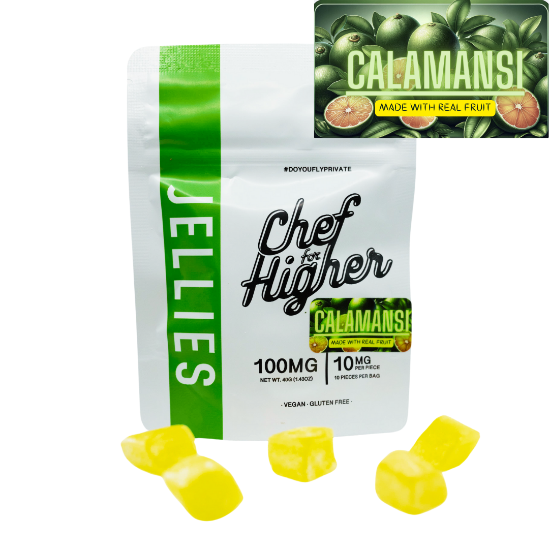 Photograph of product: Chef For Higher - JELLIES 100 MG - CALAMANSI (LIME)