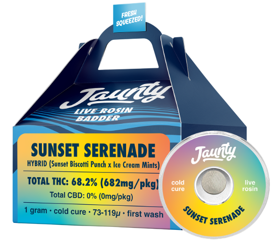 Photograph of product: Cold Cure Live Rosin Sunset Serenade - Concentrate (1.0g)