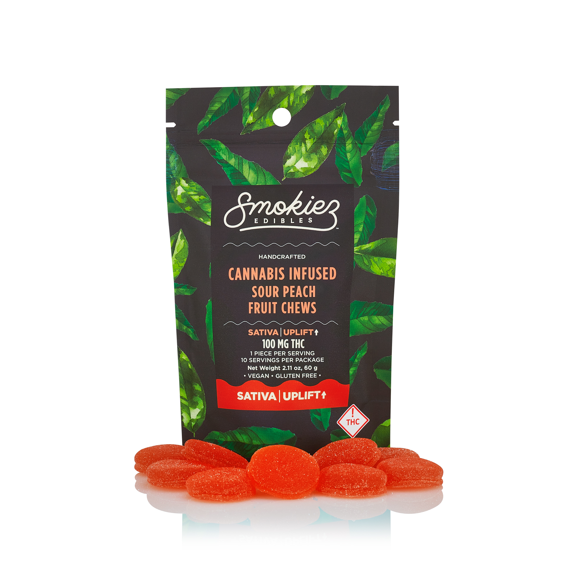 Photograph of product: Smokiez - Gummies Sour Peach 10pk - 100mg