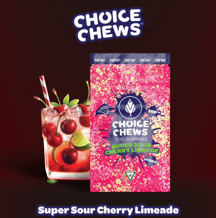 Photograph of product: Super Sour Cherry Limeade Gummies 200mg (10pk) (H)