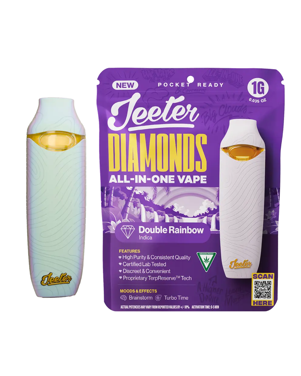 Photograph of product: Double Rainbow Liquid Diamond Disposable 1000mg (I)