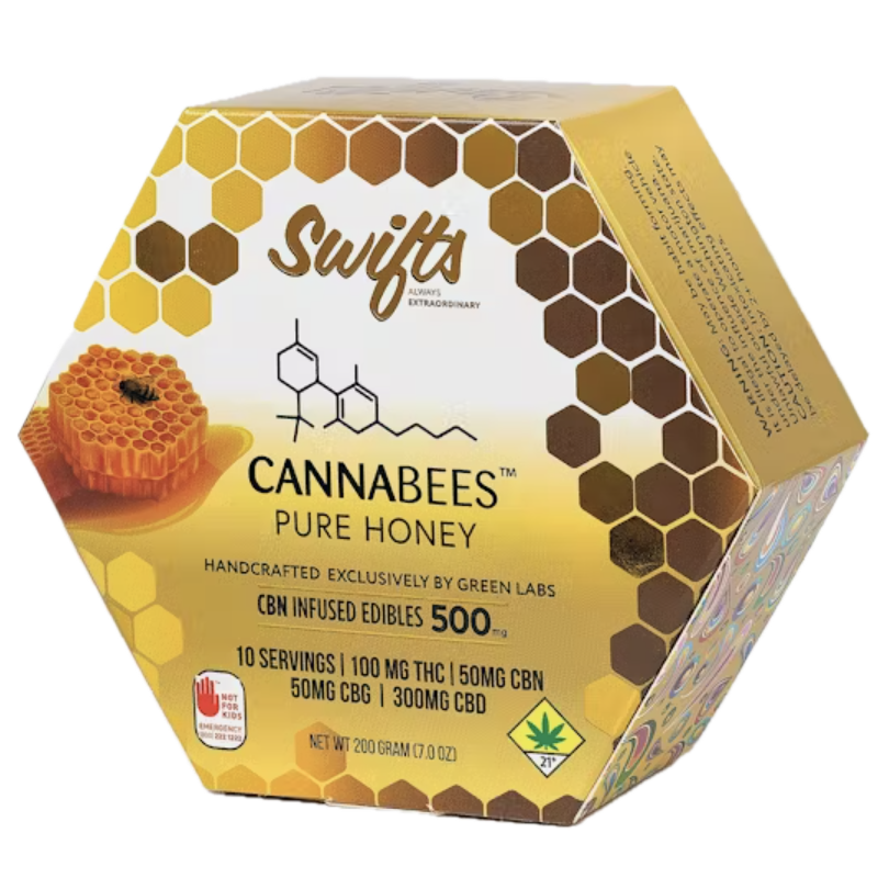Photograph of product: CannaBees CBD:TH-oui:CBG:CBN Pure Honey, 10-Pack