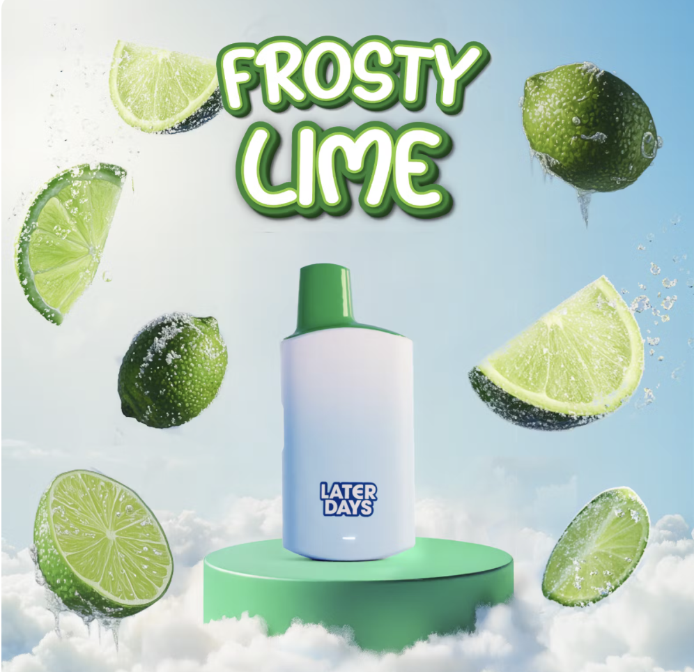 Photograph of product: Later Days Frosty Lime  (H) Disposable Vape 1g