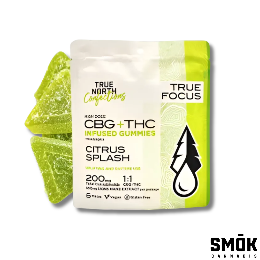 Photograph of product: True North Focus Gummies Citrus Splash 1:1 TH-oui|CBG 200mg