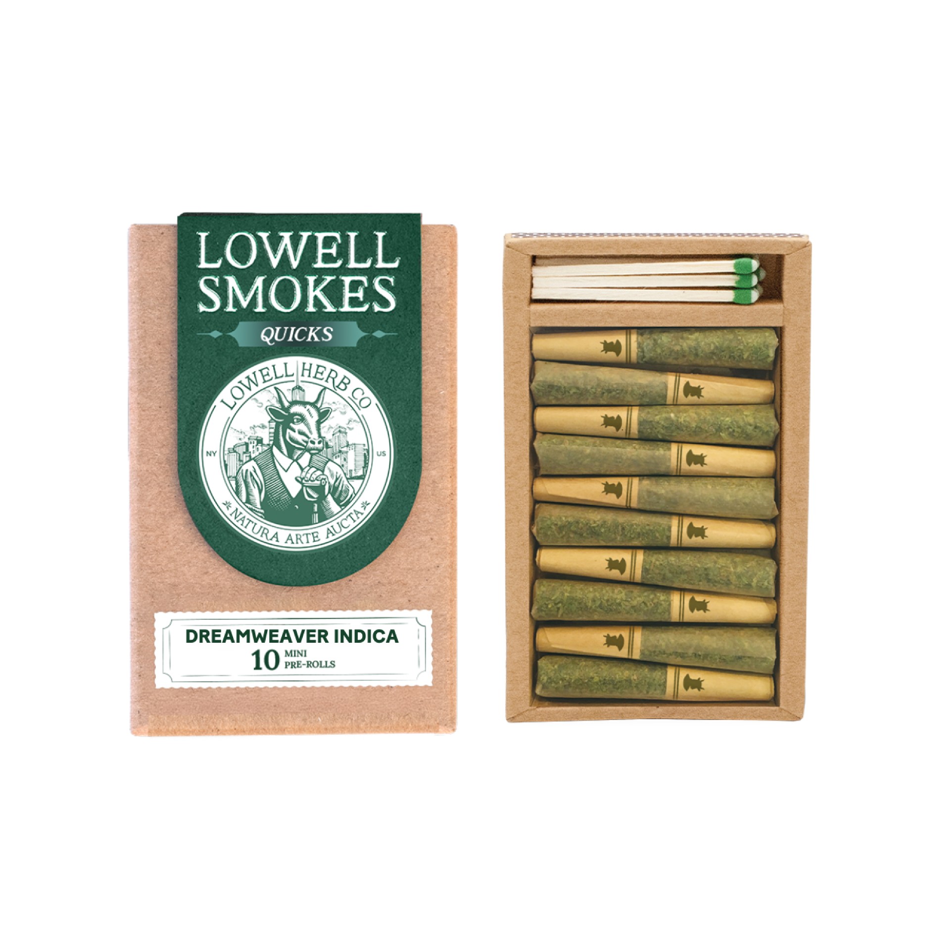 Photograph of product: Lowell Smokes | Dream Weaver | .35g 10pk | Prerolls