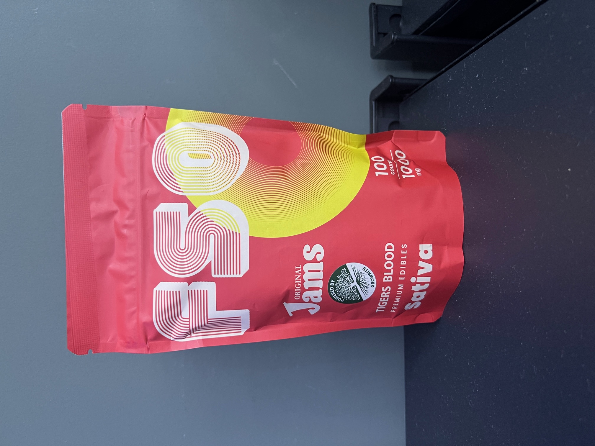 Photograph of product: JAMS | 1000mg | FSO Tiger's Blood | 100ct