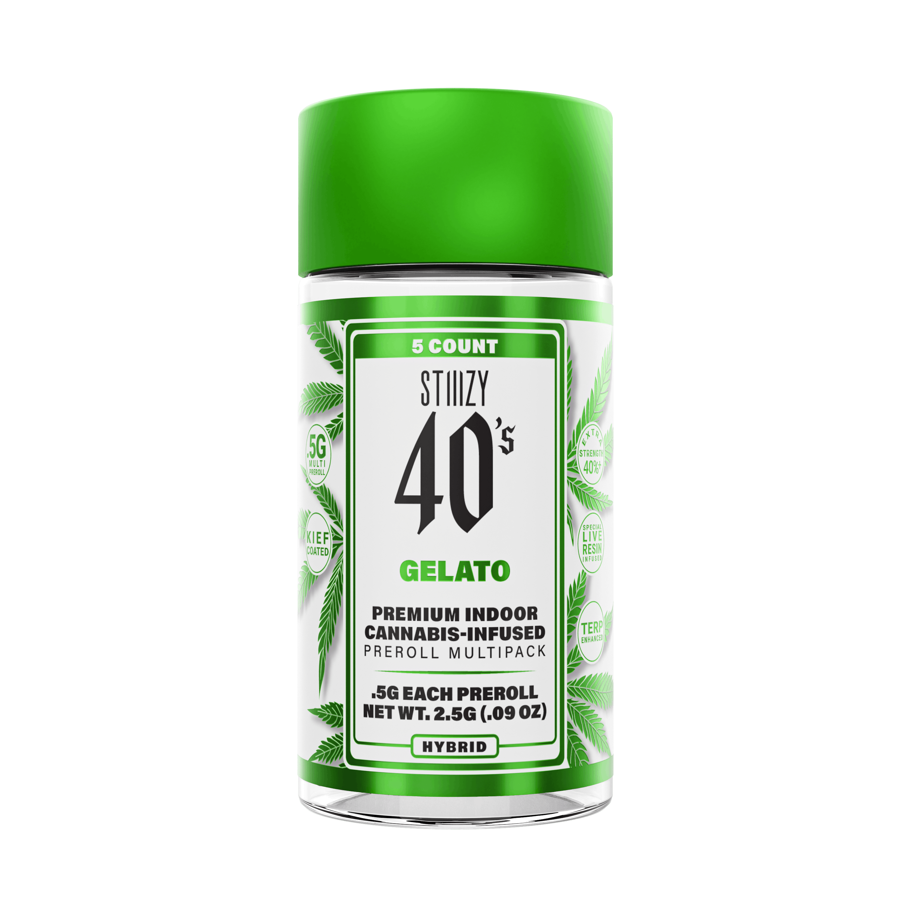 Photograph of product: INFUSED PREROLL - 5PK - HYBRID - GELATO