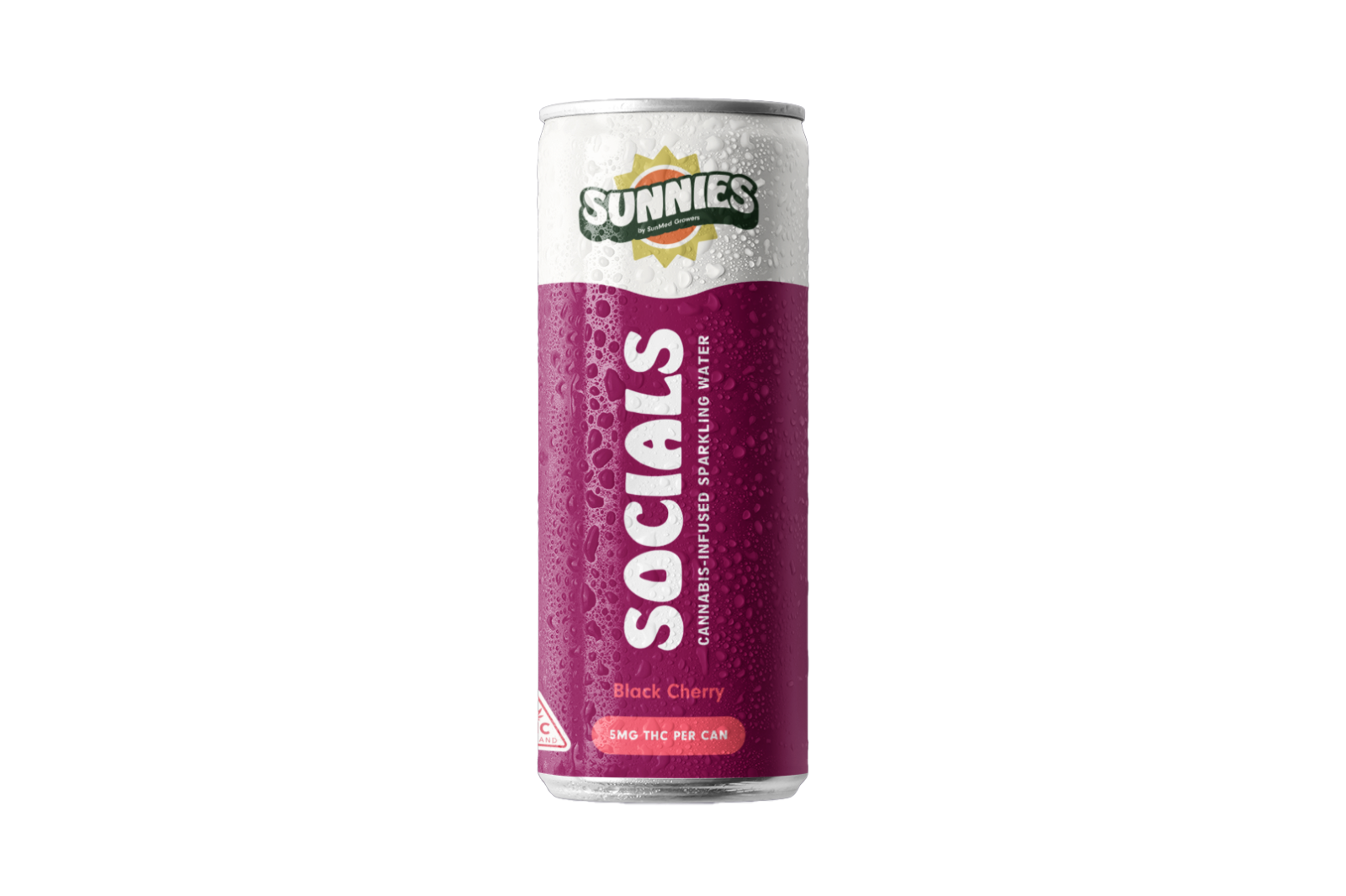 Photograph of product: Sunnies Socials - Black Cherry - 10mg Sparkling Water