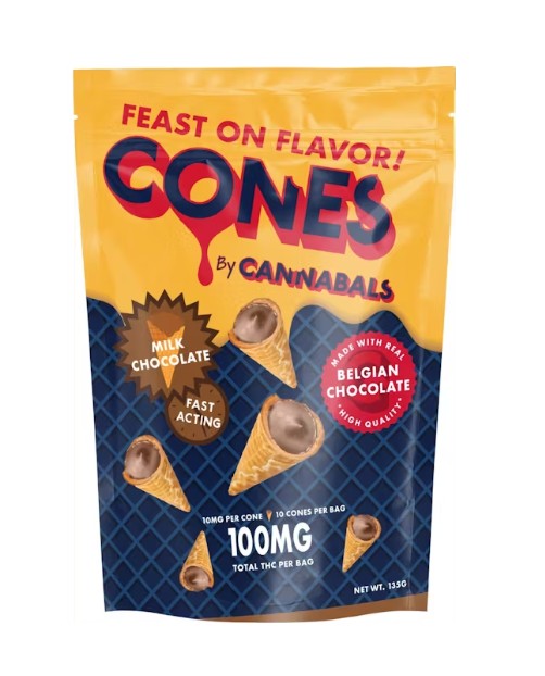 Photograph of product: Milk Chocolate Cones | 10pk | 10mg