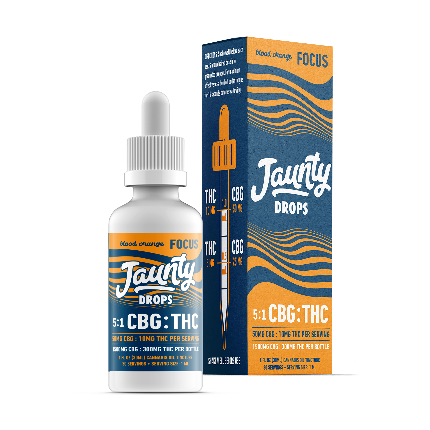 Photograph of Product: FOCUS Drops | 5:1 CBG: THC | Blood Orange
