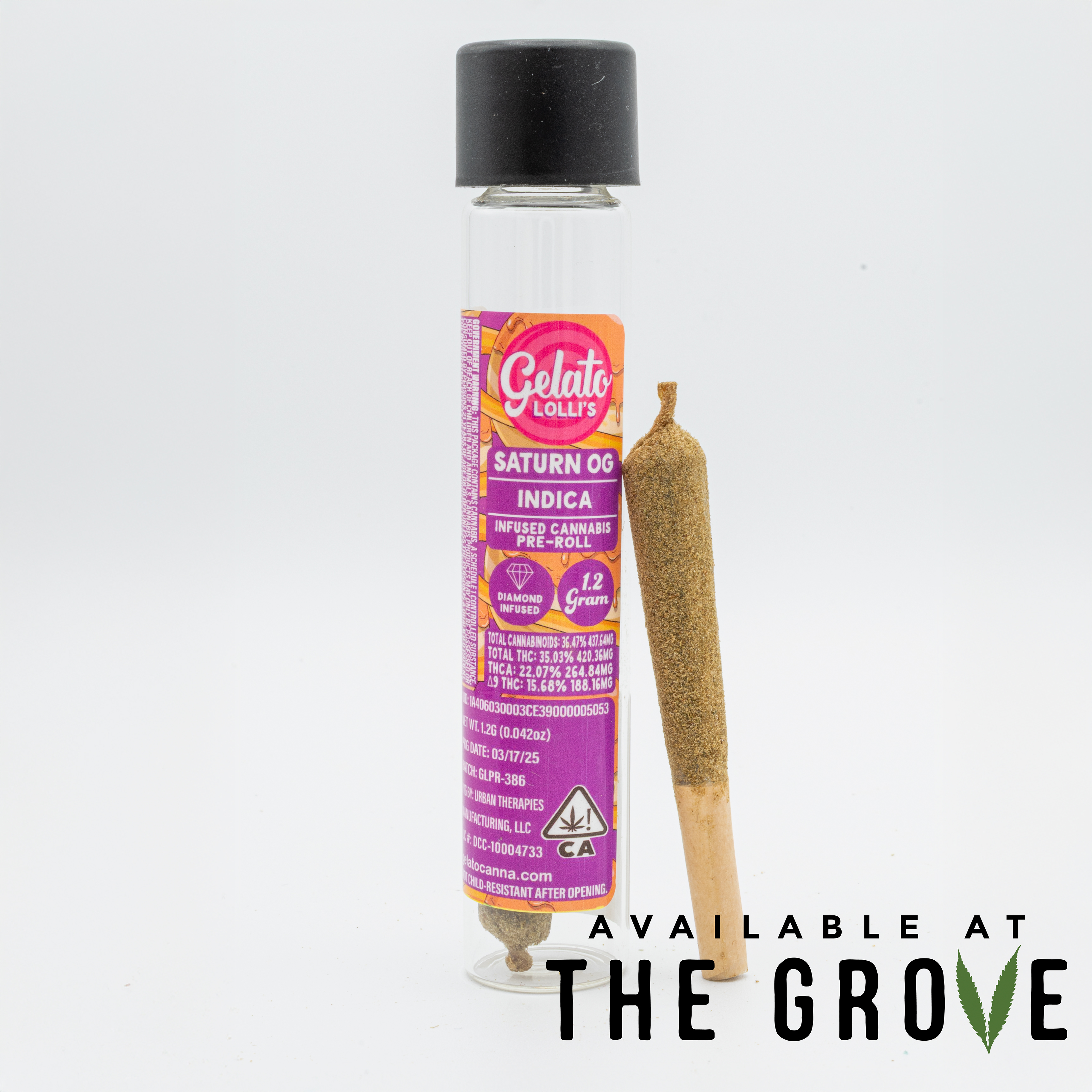 Photograph of product: Gelato | Saturn OG 1.2G Lolli