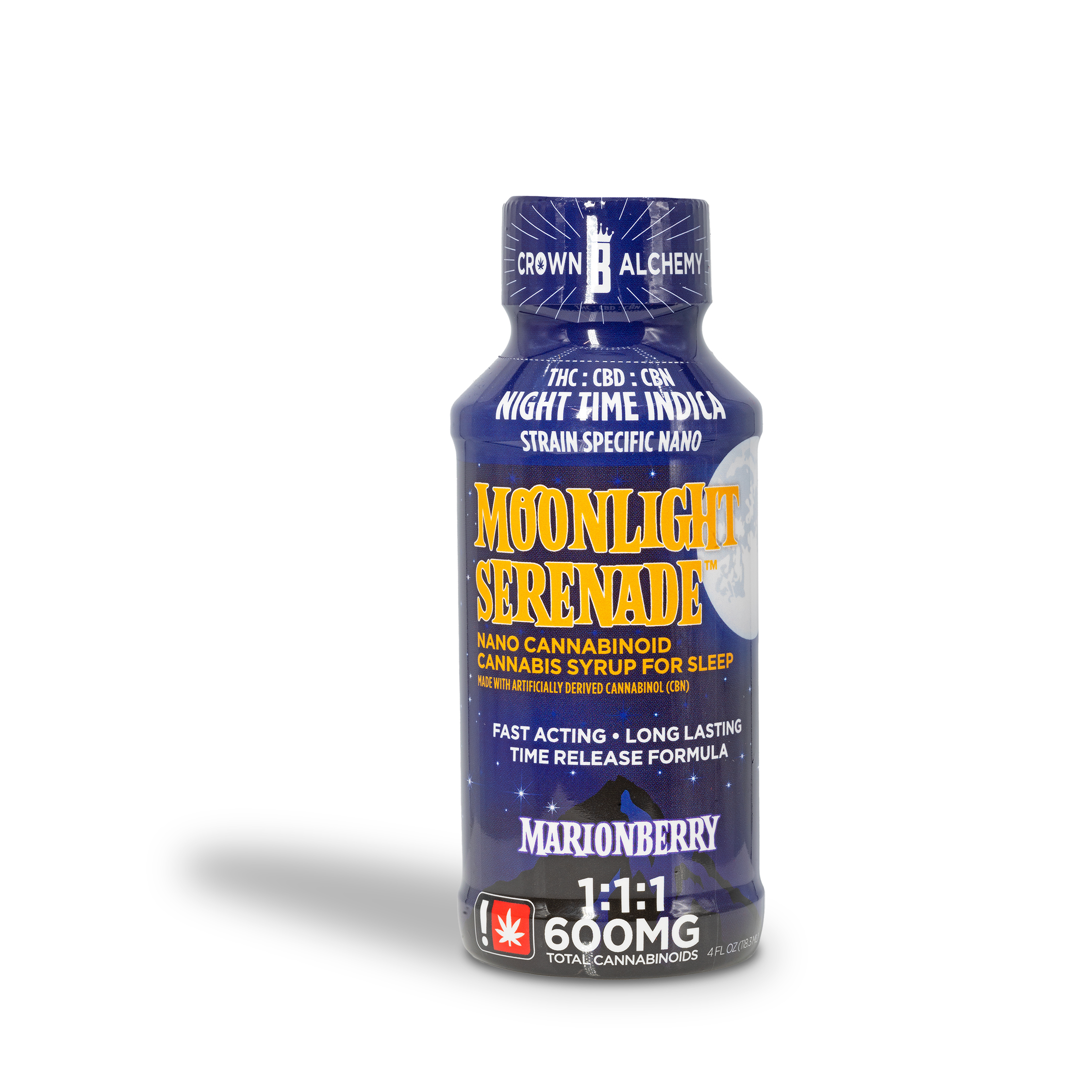 Photograph of product: Cannabull - 1:1:1 TH-oui:CBD:CBN Moonlight Serenade Marionberry Syrup - 4oz
