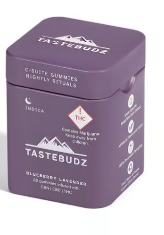 Photograph of product: Blueberry Lavender CBD & CBN Rosin Gummies