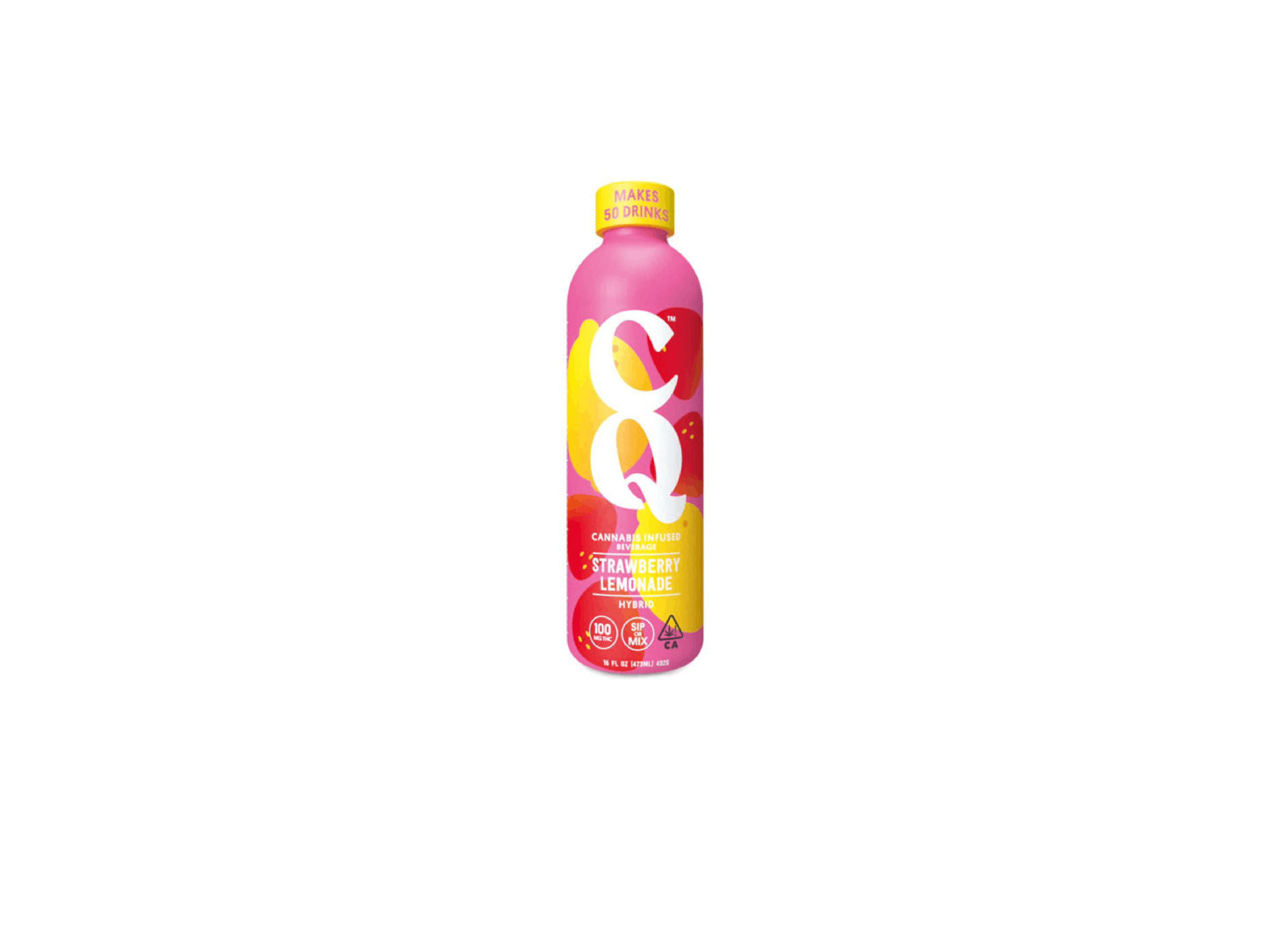 Photograph of product: Oui'd Quencher Drink 16oz Strawberry Lemonade 100mg