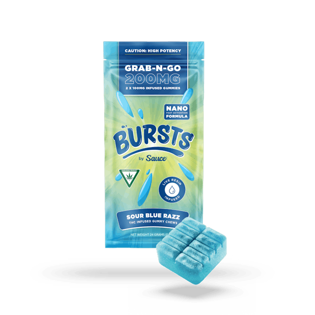 Photograph of product: Sour Blue Razz  | 100MG Live Resin
