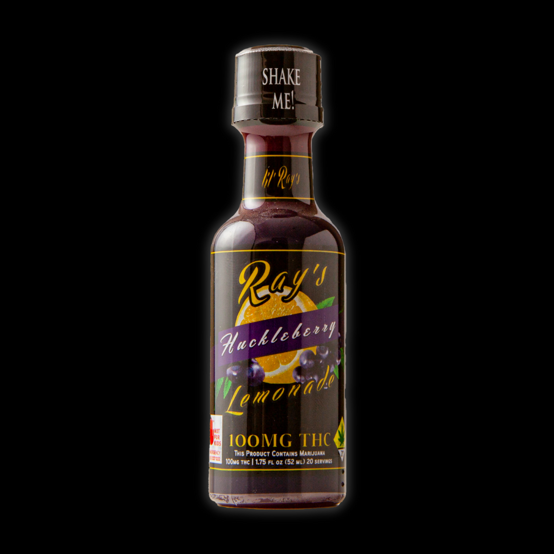 Photograph of product: Huckleberry Lemonade 100mg 1.75oz Liquid Edible Ray's Lemonade