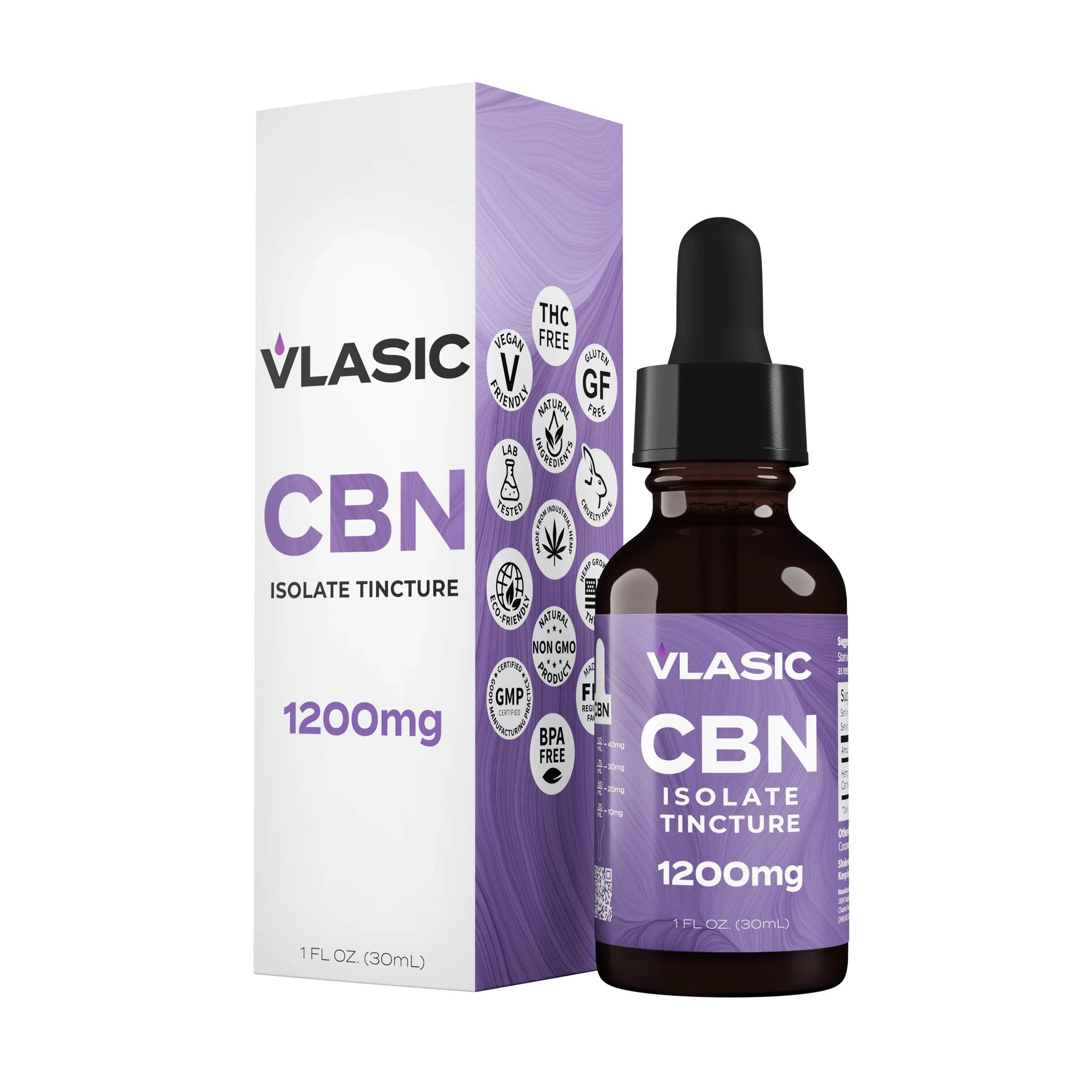 Photograph of product: VLASIC - CBN ISOLATE TINCTURE 1200MG
