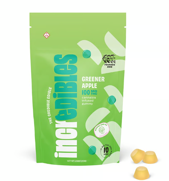 Photograph of product: Incredibles Gummy Greener Apple 10pk
