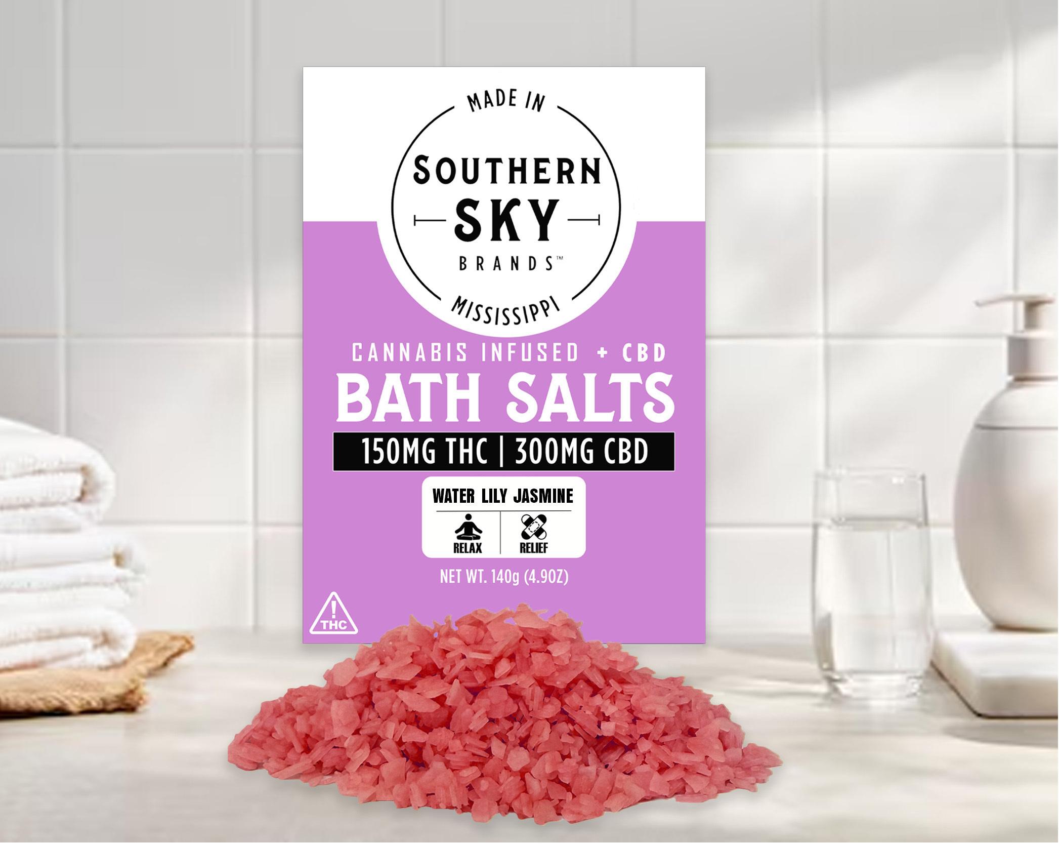 Photograph of product: Water Lily Jasmine Bath Salt 150mg | No Medical Card Needed